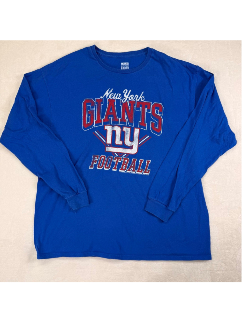 Men's Junk Food New York Giants Long Sleeve Tee XXL Blue Red